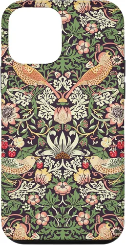 Vista 16 de Funda con diseño Art Nouveau para iPhone 16, diseño de ladrón de fresas William Morris