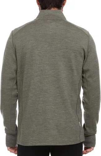 Vista 2 de 100% lana merino para hombre Expedition Weight Quarter Zip - Suéter que absorbe la humedad
