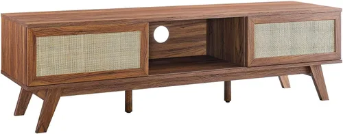 Vista 11 de Modway Soporte de TV de ratán Soma de 60 pulgadas en roble