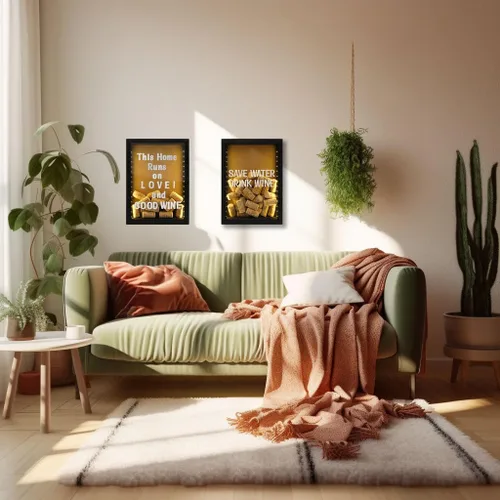 Vista 9 de Caja de sombra de madera rústica negra de 8"X11" con luces, vitrina iluminada con LED para corchos de vino, boletos y exhibiciones creativas