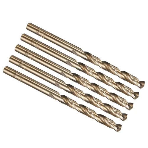 Vista 253 de PATIKIL Broca Jobber de 0.039 in, vástago recto M35 cobalto 5% acero de alta velocidad 135° acabado dorado para metal duro de acero inoxidable - 2