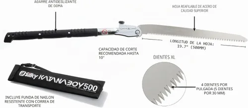 Vista 4 de Silky KATANABOY Sierra plegable profesional de 500 mm, dientes XL (403-50)