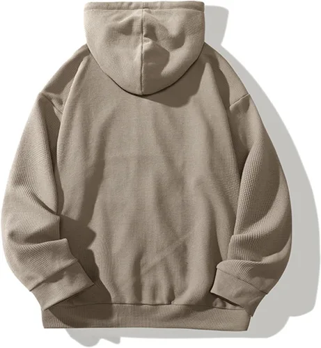 Vista 2 de Sudaderas con cremallera para hombre, ropa de calle, color sólido, con capucha, divertida, fea, cálida, de gran