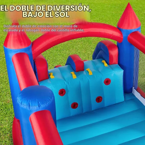 Vista 4 de Sunny & Fun Castillo animoso inflable con doble diapositiva