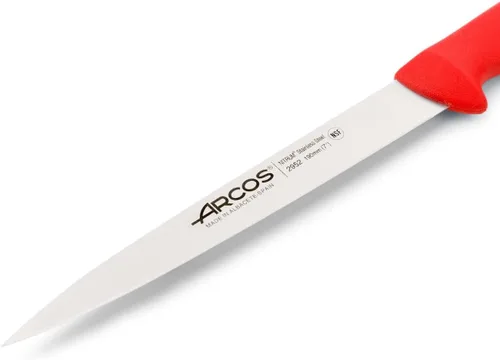 Vista 3 de Arcos Cuchillo de filete de acero inoxidable nitrum de 7 pulgadas. Mango ergonómico de polipropileno y hoja de 7.480 in. Cuchillo afilado