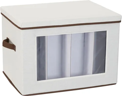 Vista 8 de Household Essentials Baúl alto para guardar botellas y vino, gris