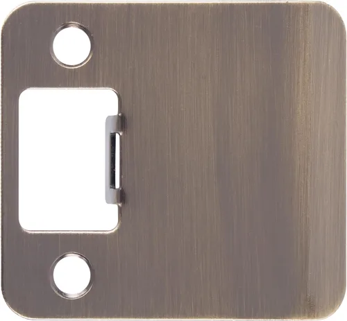 Vista 46 de Placa de impacto de esquina redonda con reborde extendido, 2-1/4" x 1-1/2", (2" de longitud total), latón antiguo de Stone Harbor Hardware