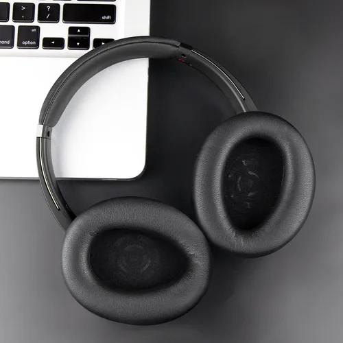Vista 3 de SOULWIT Almohadillas para auriculares Sony WH-CH700N/MDR-ZX780/MDR-ZX770/MDR-10R, piel de proteína suave, espuma de alta densidad, color negro