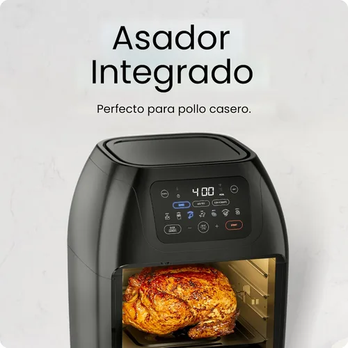 Vista 6 de CHEFMAN Freidora de aire digital multifuncional+ asador, deshidratador, horno de convección, 17 ajustes preestablecidos de pantalla táctil