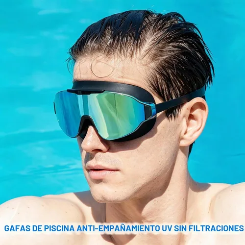 Vista 3 de Gafas de natación, gran angular antivaho y a prueba de fugas UV, gafas de natación de moda para hombres y mujeres