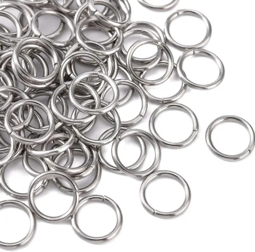 Vista 20 de HDSupplies 100 piezas - 4mm de argollas de acero inoxidable 304 de tono negro - Calibre 22 (espesor de 0.6mm)
