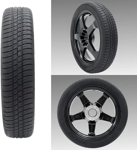 Vista 2 de Kit completo de rueda de repuesto compacta Modern Spare con maletín de transporte - Se adapta al Cadillac ATS 2013-2019 todos los acabados