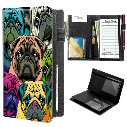Vista 12 de Libros para Servidores de Alto Volumen, Libro de Servidor de Árbol de Color Artístico con 2 Bolsillos Expandibles de 9 x 5 pulgadas, Lindo Libro