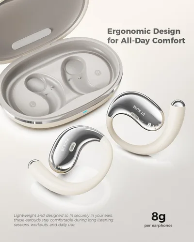 Vista 3 de Micool Auriculares deportivos de oreja abierta Bluetooth 6.0, auriculares inalámbricos con clip con tiempo de reproducción de 36 horas para correr