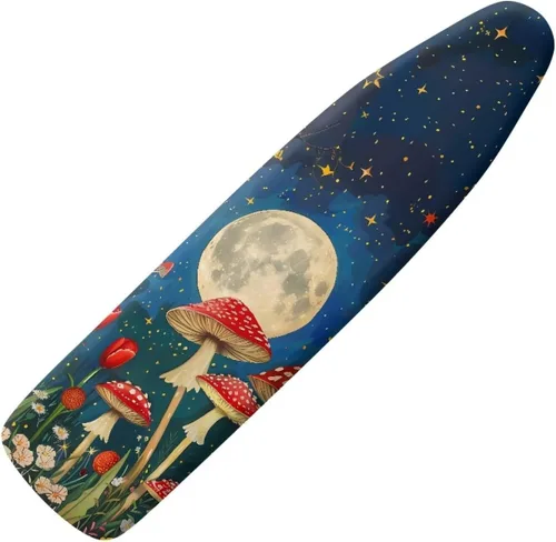 Vista 10 de Funda para tabla de planchar con estampado de rosas vintage con gancho y bucle, sujetadores ajustables, fundas protectoras para tabla de planchar