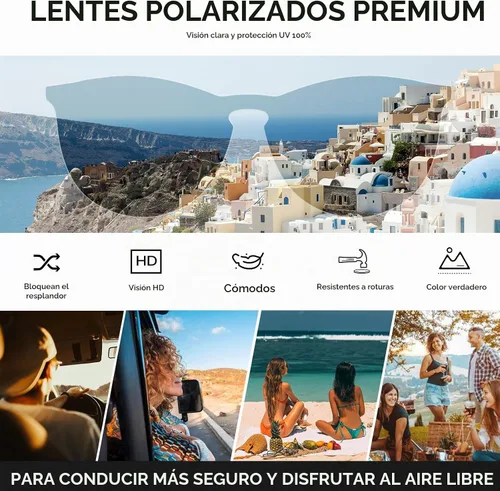Vista 4 de SUNGAIT Gafas de sol redondas vintage prémium para mujeres y hombres