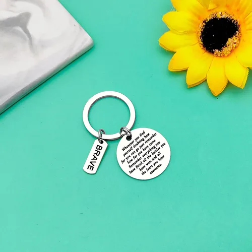 Vista 5 de Baipilu Regalo para sobrevivientes de cáncer, llavero inspirador, regalo de recuperación, regalo de sobriedad, regalo de sobriedad, regalo