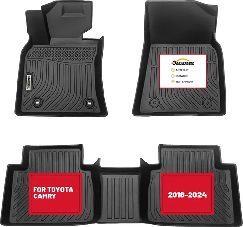 Vista 8 de orealtrend Alfombrillas de coche compatibles con Toyota Camry 7th 2012-2017, TPE para todo tipo de clima, resistente, a prueba de derrames