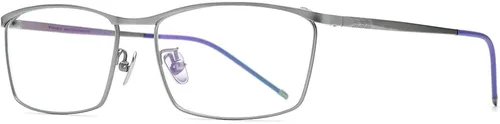 Vista 4 de FONEX Marco de lentes de titanio para hombre, lentes cuadrados sin marco de miopía óptica 8557