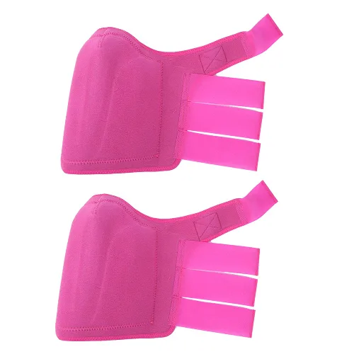 Vista 6 de OUKENS Botas para el cuidado del caballo, 1 par ajustable transpirable suave tela elástica caballo férula pierna bota de protección, soporte