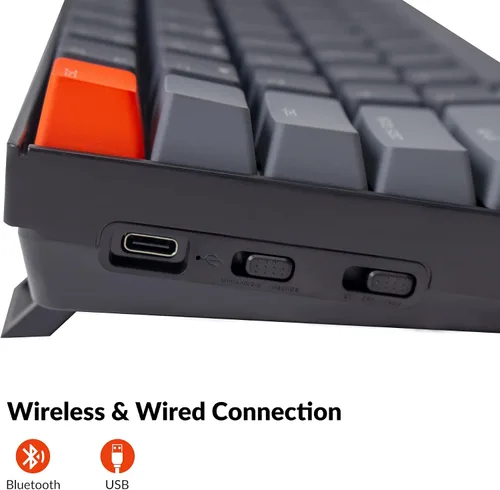 Vista 3 de Keychron K4 Teclado mecánico inalámbrico Bluetooth 51con cable USB compacto 96 diseño 100 teclas teclado de computadora Gateron G Pro interruptor