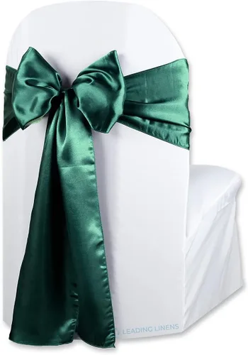 Vista 26 de Funda de satén para silla con lazo – Elegantes fajas para bodas, banquetes, recepciones, eventos especiales, restaurantes y fiestas – 28 opciones