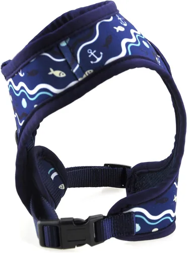 Vista 6 de Mile High Life Arnés ajustable para perro, fácil de poner, arnés ligero para perro con tira altamente reflectante (negro, XS)