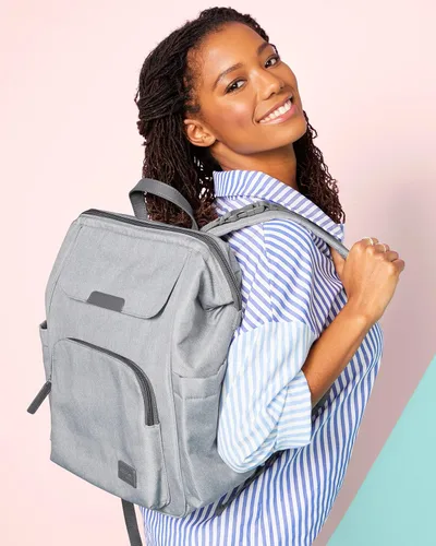 Vista 4 de Simple Joys by Carter's Accesorio para mochila de pañales para niños, color gris, talla única