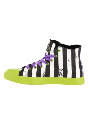 Vista 4 de Tenis unisex Beetlejuice a rayas blancas y negras Multicolor