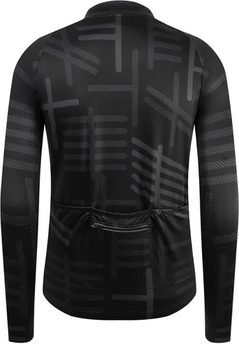 Vista 2 de GCRFL Winter Men's Cycling Jersey Long Sleeve Cold Weather Cycle Tops Cycling Jacket Thermal Fleece Bike Shirts Zipper Pocket