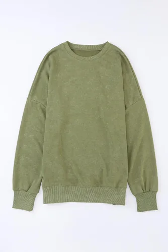Vista 85 de SHEWIN Sudadera casual de manga larga con cuello redondo para mujer, ligera, holgada