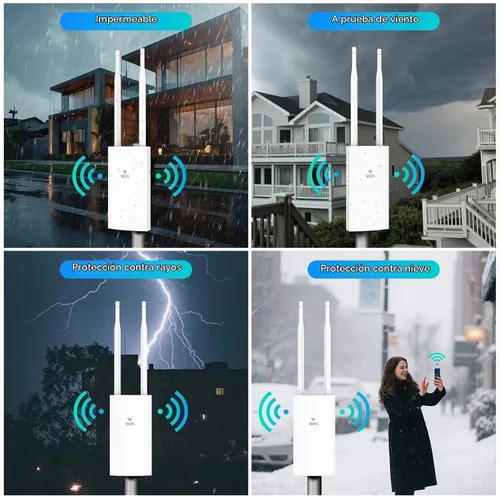Vista 6 de AC1200 Extensor WiFi para exteriores, punto de acceso al aire libre