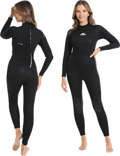 Vista 7 de XUKER - Trajes de neopreno para mujer, 0.079 in, cremallera trasera, trajes de buceo de cuerpo completo