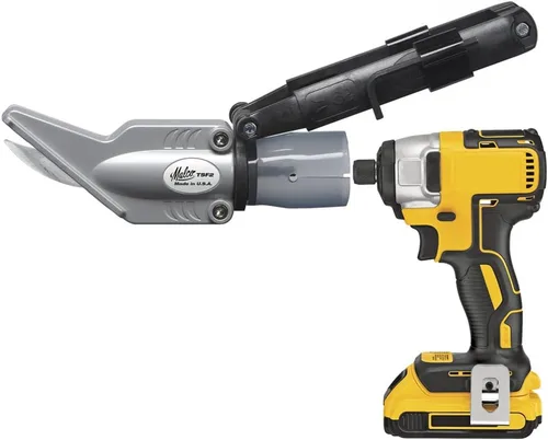 Vista 2 de Malco TSF1 TurboShear - Cizalla de revestimiento de fibrocemento - Accesorio de taladro/impacto para fibrocemento de 5/16", cabezal giratorio