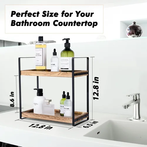 Vista 3 de Giftacity Organizador y Almacenamiento de Mostrador de Baño - Organizador de Encimera de Cocina para Fregadero de Baño y Barra de Café, Estante