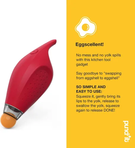 Vista 7 de Pund'it Gadget para hornear de la aspiradora de huevo, separador de yema de huevo de silicona
