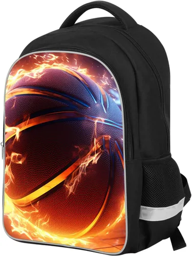 Vista 6 de Mochila para niños con patrón múltiple en la escuela primaria, A3-librero-baloncesto, Grande, Mochilas Daypack