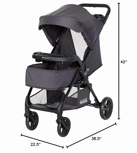 Vista 9 de Baby Trend Passport® Carrito con Silla de Paseo, Cielo Plateado plateado (Silver Sky)