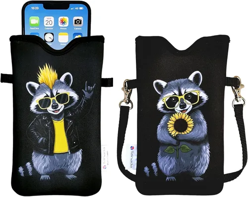 Vista 33 de Tainada Funda Estuche Bolsa de Neopreno para Teléfono para Hombres y Mujeres con Correa Cruzada/Cordón para el Cuello para iPhone 17/16/15 Pro Max