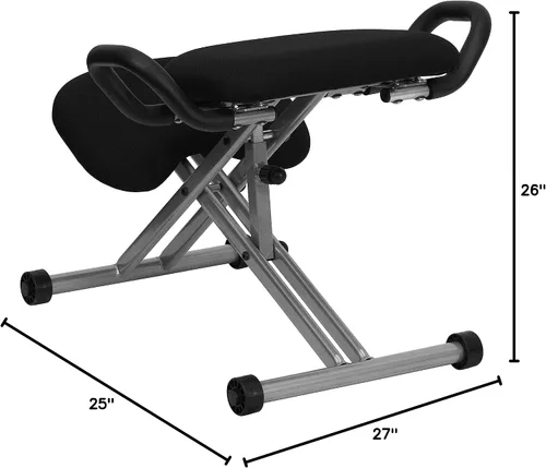 Vista 3 de Flash Furniture Tatum - Silla de oficina ergonómica con asas en tela negra