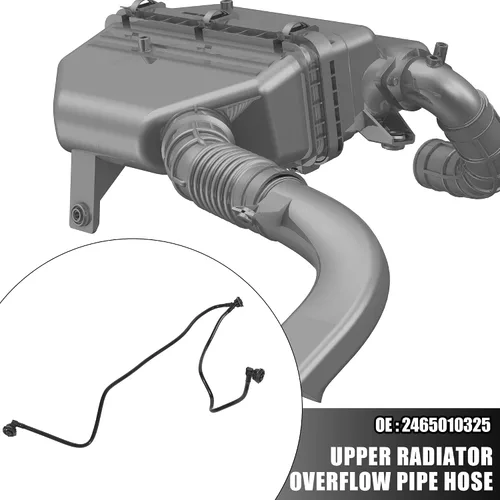 Vista 2 de X AUTOHAUX Reemplazo de goma superior de la manguera 2465010325 del tubo de desbordamiento del radiador para Mercedes-Benz GLA250 2015-2018