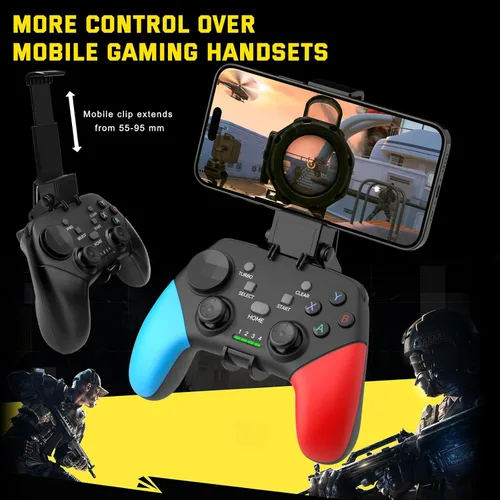 Vista 5 de Joso Wireless Mobile Gaming Controller for iPhone, Android, iPad, Tablet, PC, Phone Controller with Phone Clip Supports Cloud Game, COD Mobile