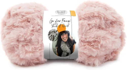 Vista 16 de Lion Brand Yarn (1 madeja) Go for Faux Thick & Quick hilo voluminoso, Baked Alaska Jumbo Faux Fur Knit & Crochet Fiber for Plush Blankets, Cozy