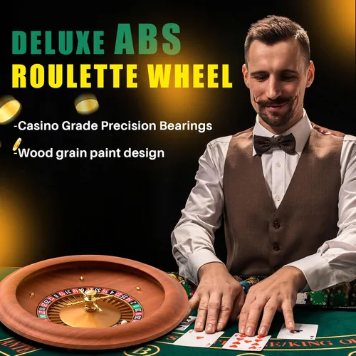 Vista 4 de Leyndo Juego de ruedas de ruleta de casino de lujo de 18 pulgadas