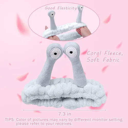Vista 75 de Bonita diadema de caracol rosa, cara lavada para mujer, maquillaje, ducha, spa