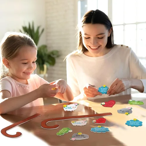 Vista 5 de Peryiter 24 piezas de manualidades religiosas para niños, Biblia cristiana, escuela dominical, manualidades para niños de 8 a 12 años, salmo