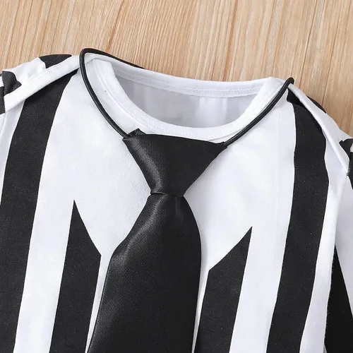 Vista 8 de Traje de Halloween para bebé niño recién nacido a rayas mameluco