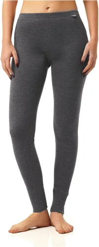 Vista 8 de MERIWOOL - Pantalones térmicos de capa base para mujer, 100% lana merina, 400g, pesados Negro