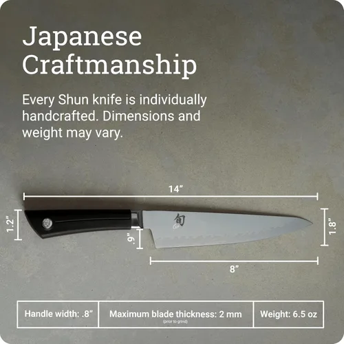 Vista 5 de Shun Sora - Cuchillo para pelar, Chef, 8 pulgadas, Negro