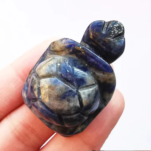 Vista 19 de 1 pieza de cristales de tortuga de labradorita negra y piedras curativas, escultura coleccionable de animales tallados a mano de 1.5 pulgadas